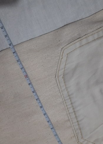 Bej Keten Kadın Çanta - Görsel 5