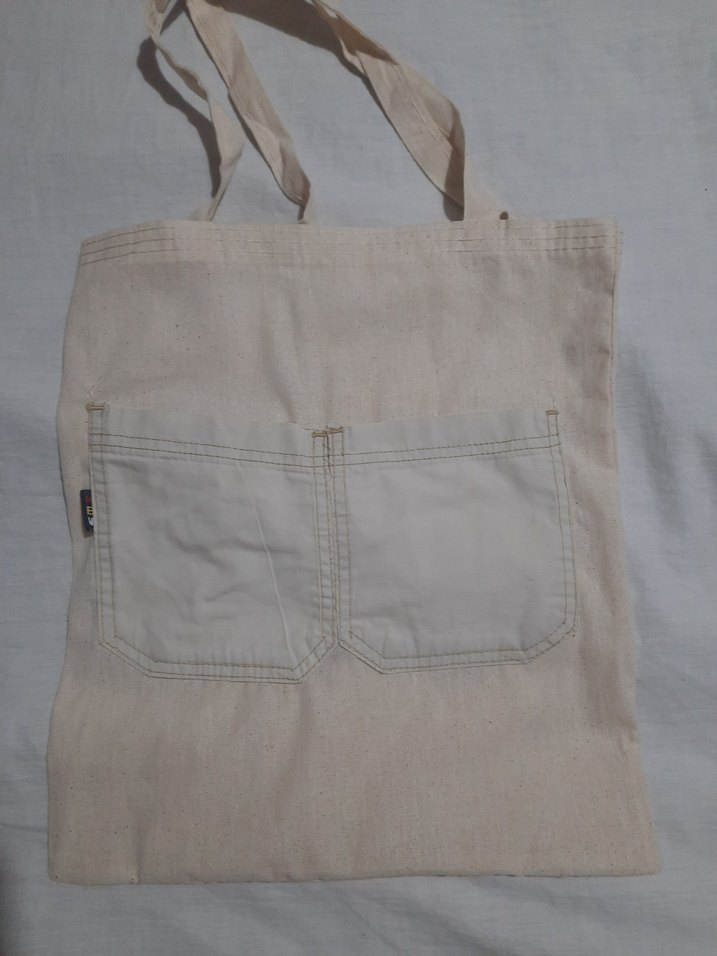 Bej Keten Kadın Çanta - Görsel 3