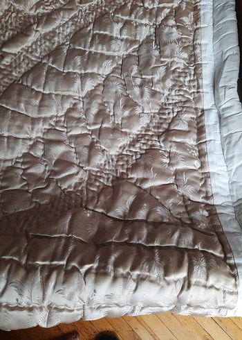 Bej Parlak Dikişli##Antika Yun Yorgan## - Görsel 2