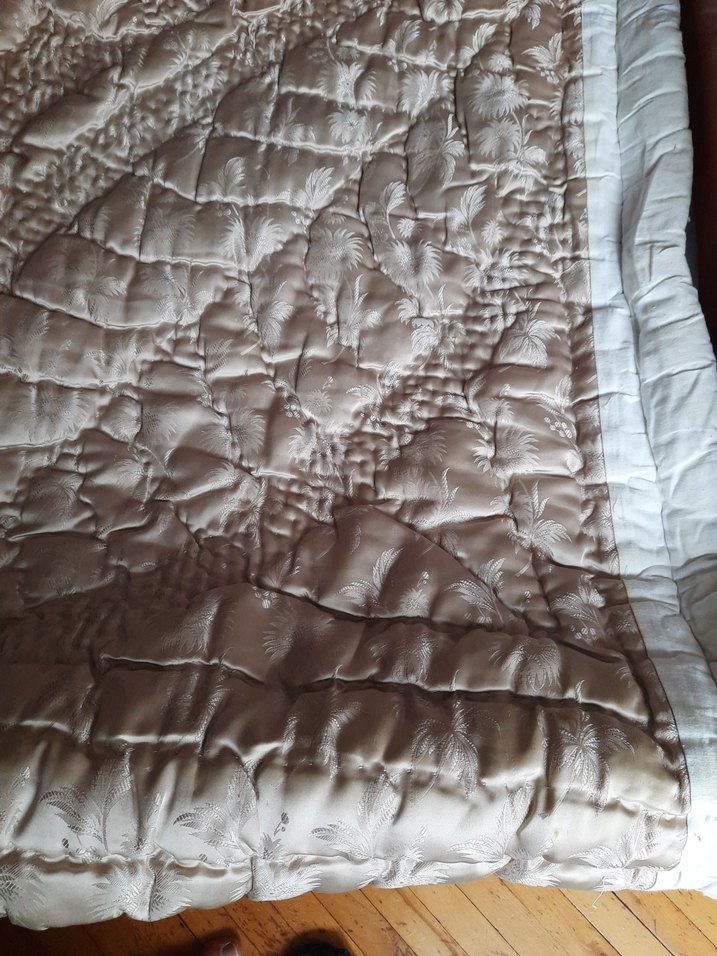 Bej Parlak Dikişli##Antika Yun Yorgan## - Görsel 2