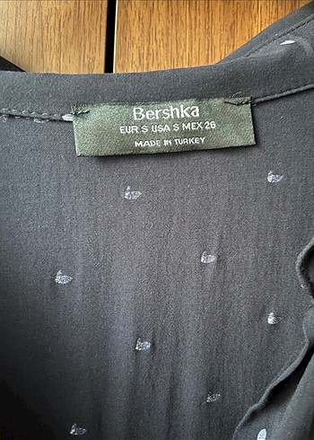 Bershka Lacivert Düğmeli Kadın Gömlek