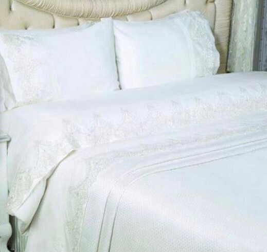 Çeyiz pamuk saten nevresim takımı yatak örtülü çift kişilik