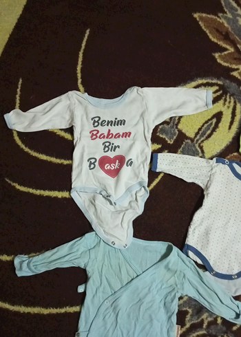 Beyaz Baskılı Askısız Erkek Bebek Body 7li fiyat - Görsel 2