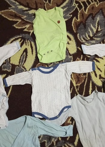 Beyaz Baskılı Askısız Erkek Bebek Body 7li fiyat - Görsel 3