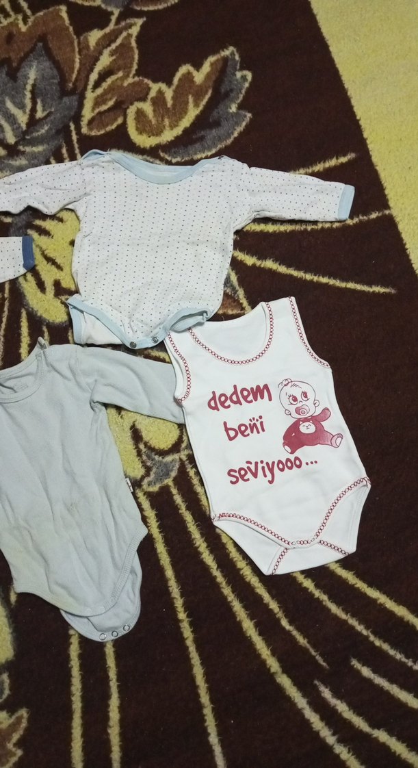 Beyaz Baskılı Askısız Erkek Bebek Body 7li fiyat - Görsel 4