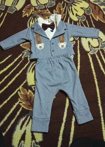 Uzun Kollu Papyonlu Bebek Tulum - Görsel 2