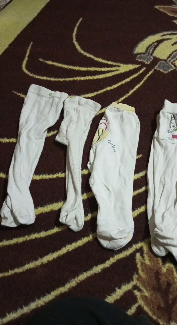 Beyaz Bağlama Desenli Erkek Çorapları çoklu fiyat  Yeni doğan - Görsel 3