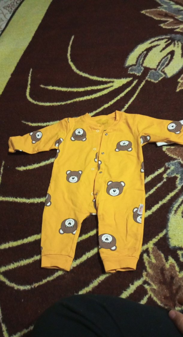 Gri Baskılı Uzun Kollu Bebek Tulum 2li fiyat - Görsel 2