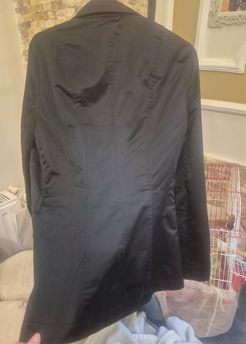 ADİL IŞIK Siyah Kadın i Trençkot Düğmeli - Görsel 4