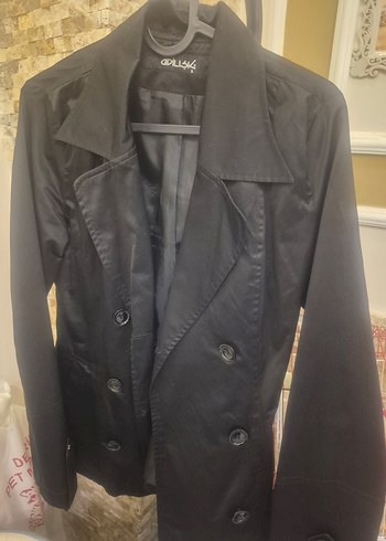 ADİL IŞIK Siyah Kadın i Trençkot Düğmeli - Görsel 3