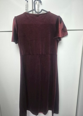 ı CILOOK Marka Bordo renkli kadife elbise - Görsel 3