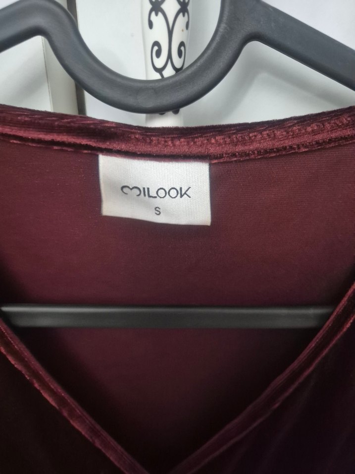 ı CILOOK Marka Bordo renkli kadife elbise - Görsel 2
