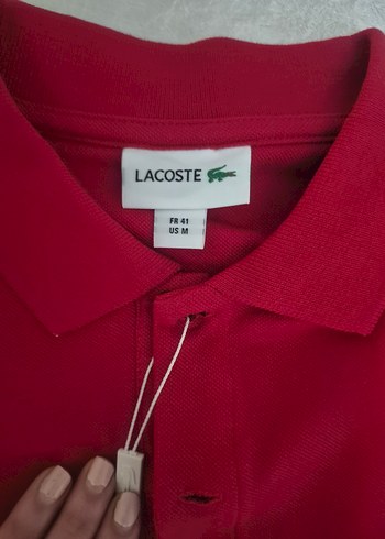 ORJİNAL LACOSTE Kırmızı Kısa Kollu Polo Yaka Tişört - Görsel 2