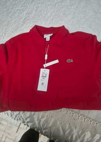 ORJİNAL LACOSTE Kırmızı Kısa Kollu Polo Yaka Tişört - Görsel 3