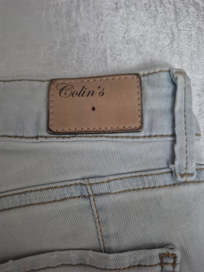 Gri Kadın Salaş Mini Denim Şort - Görsel 3