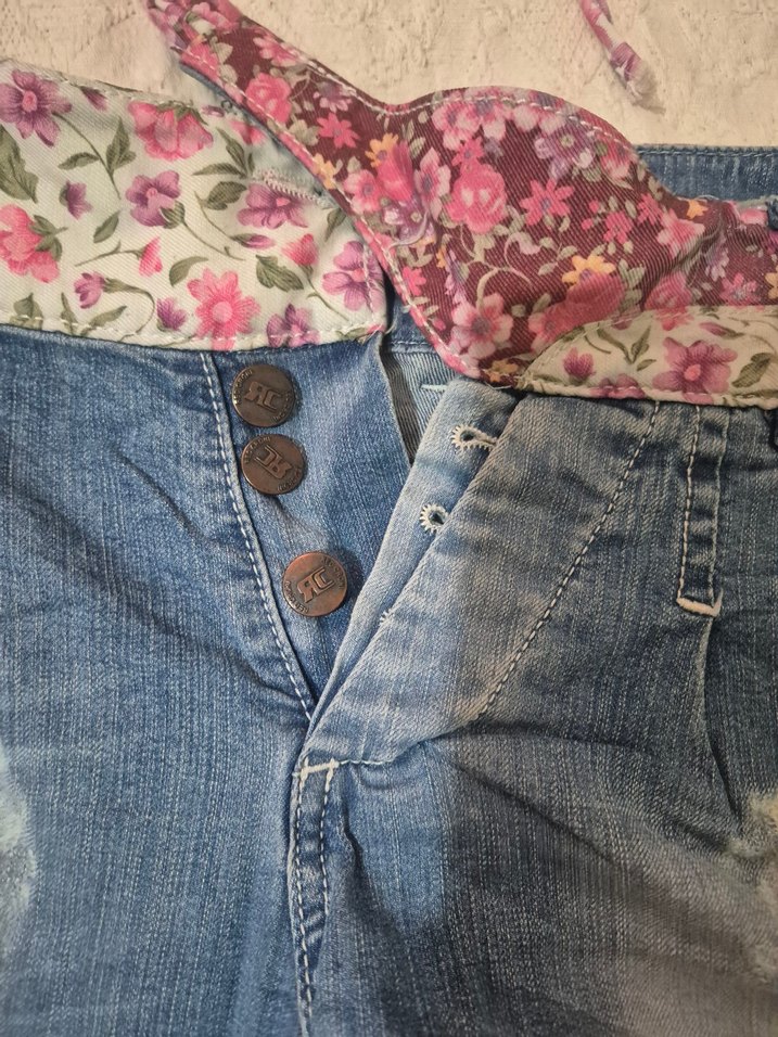 Kadın Pembe Bağlamalı Bol Kesim Denim Şort - Görsel 2