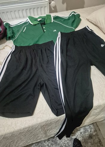 UNISEX  üçlü Siyah Eşofman Altı ve Şort - Görsel 5