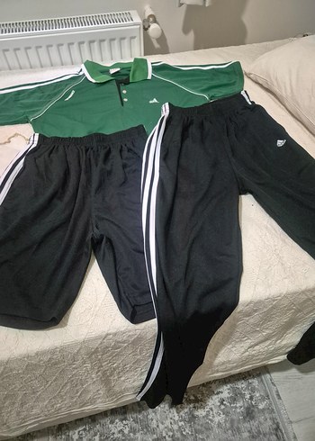 UNISEX  üçlü Siyah Eşofman Altı ve Şort - Görsel 3