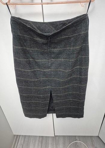 Gri Baskılı Fermuarlı etek - Görsel 2