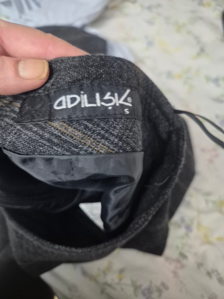 Gri Baskılı Fermuarlı etek - Görsel 3