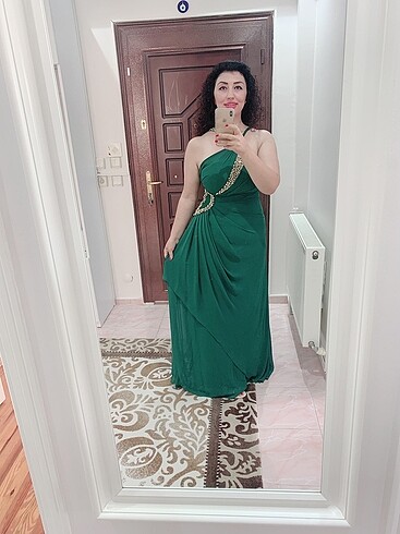 40 Beden yeşil Renk Abiye elbise 42 beden yeni