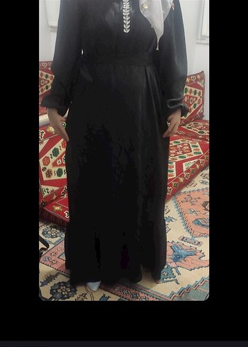 taşlı jakar tesettür abiye - Görsel 2