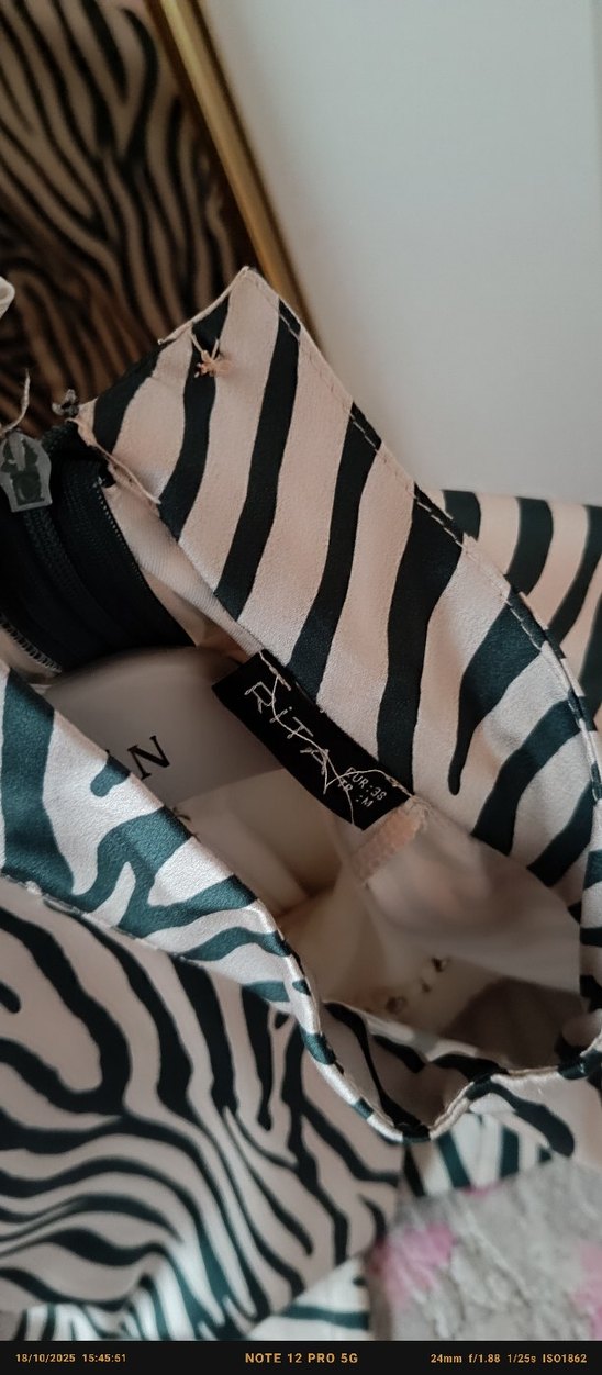 Zebra Desenli Hamile Bluzu, Uzun ve Salaş - Görsel 5