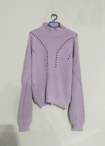 Trendyol lila oversize kazak