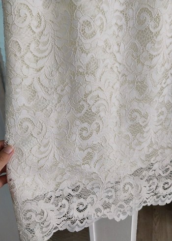 Dantel Detaylı Midi elbise - Görsel 5