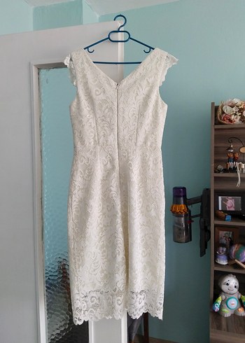 Dantel Detaylı Midi elbise - Görsel 6