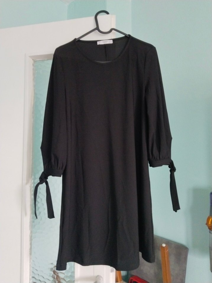 mango Siyah Salaş Uzun Kollu elbise - Görsel 2