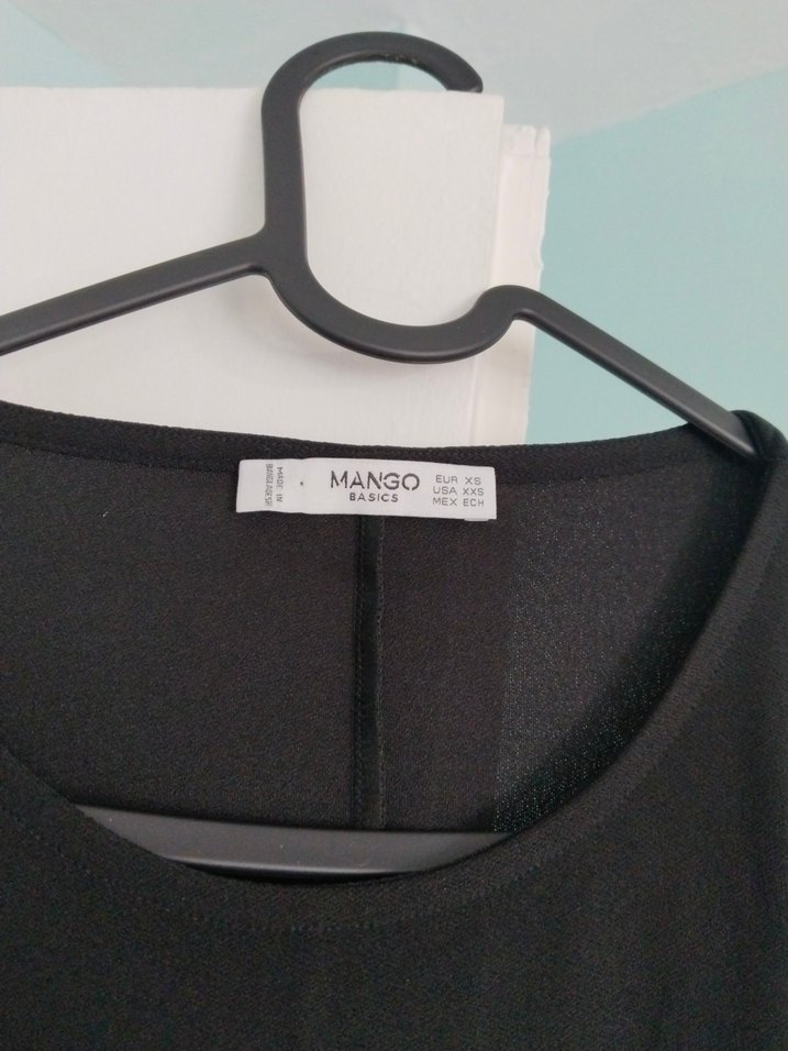 mango Siyah Salaş Uzun Kollu elbise - Görsel 3