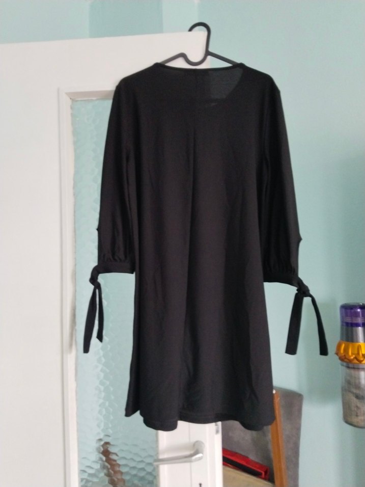 mango Siyah Salaş Uzun Kollu elbise - Görsel 5