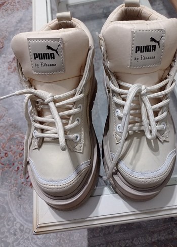 Beyaz Platform Topuklu Puma Spor Ayakkabı
