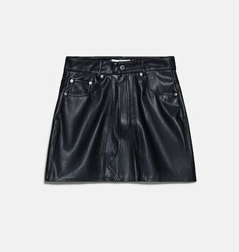 Zara suni deri mini etek
