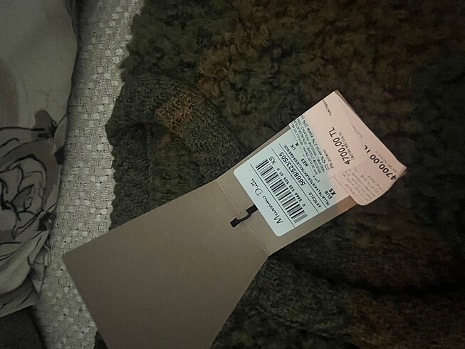 xs Beden Massimo Dutti Kadın Hırka Haki Orjinal Etiketi üstünde