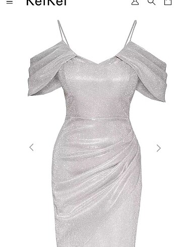 Zara keikei gümüş elbise abiye