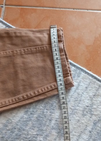 40 Beden camel Renk Kadın Bej Süet Midi Kemerli Bol Pantolon