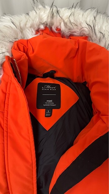 Mavi Jeans Mont neon turuncu kar montu