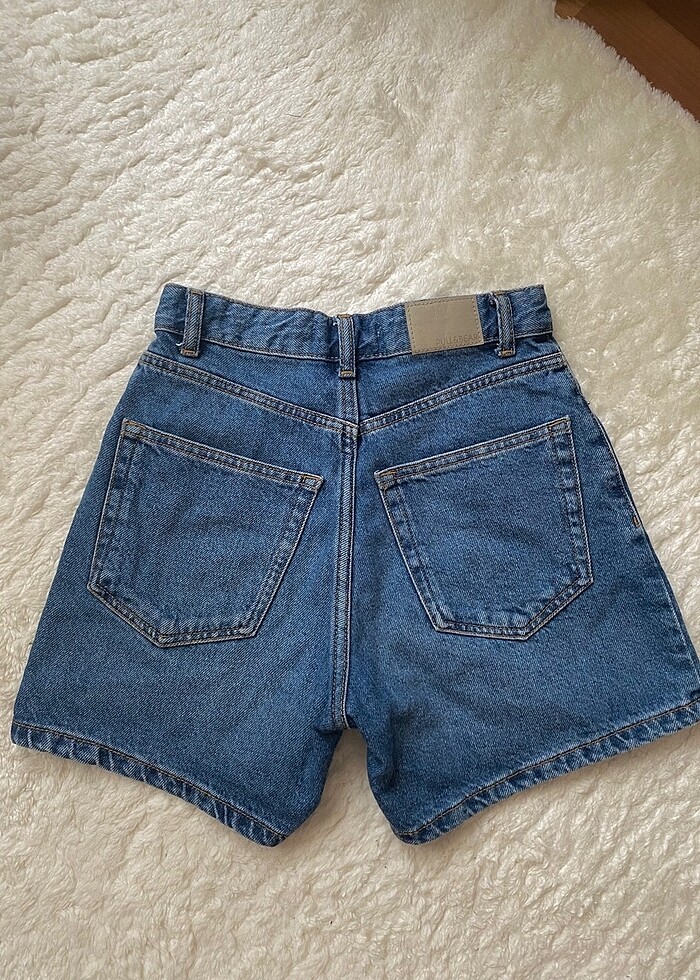 Pull&Bear Yüksek Bel Kot Şort - Görsel 2