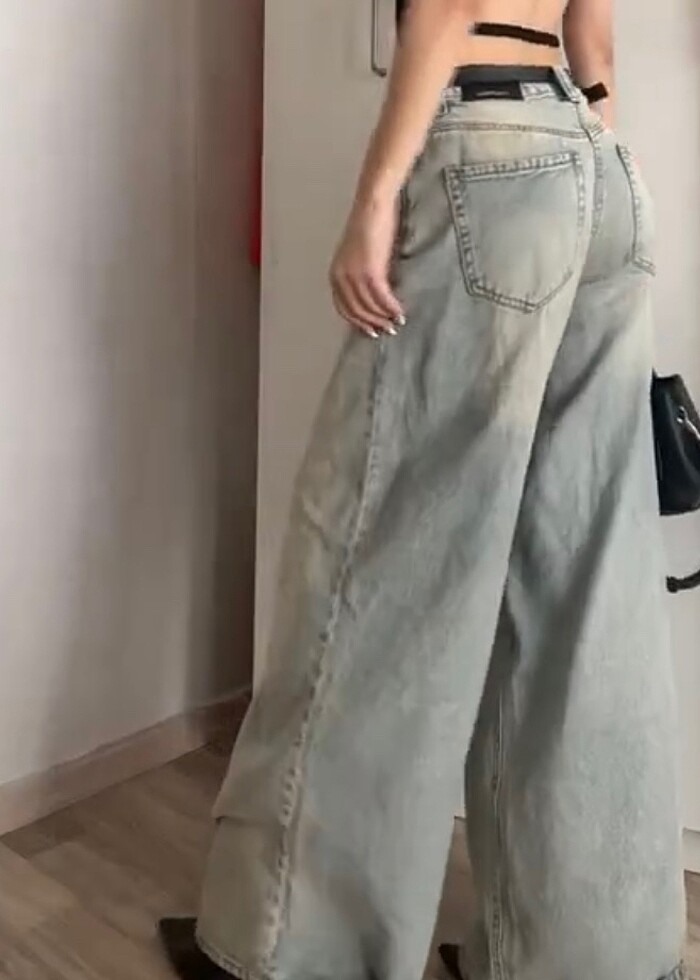 Stradivarius Wide Leg Jean - Görsel 2