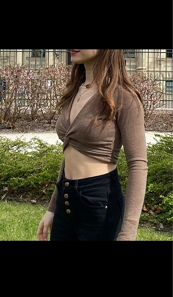 Pull&Bear Crop Kazak - Görsel 3