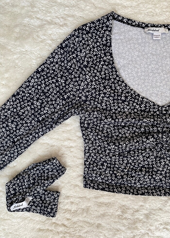 Çiçek Desenli Bluz ve Bandana Seti - Görsel 2