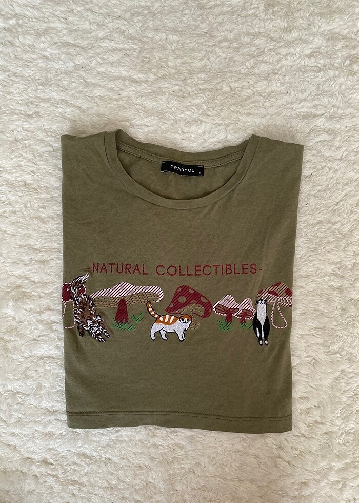 Trendyolmilla Oversize Crop Tişört - Görsel 2