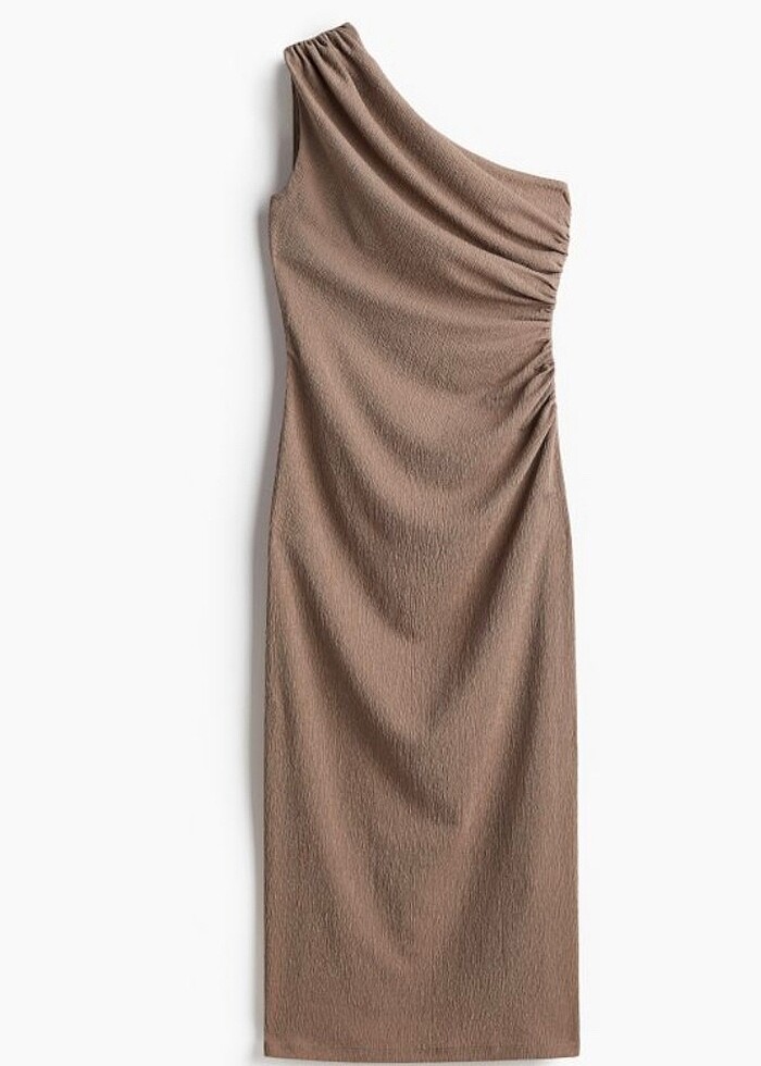 H&M Tek Omuzlu Midi Elbise - Görsel 3