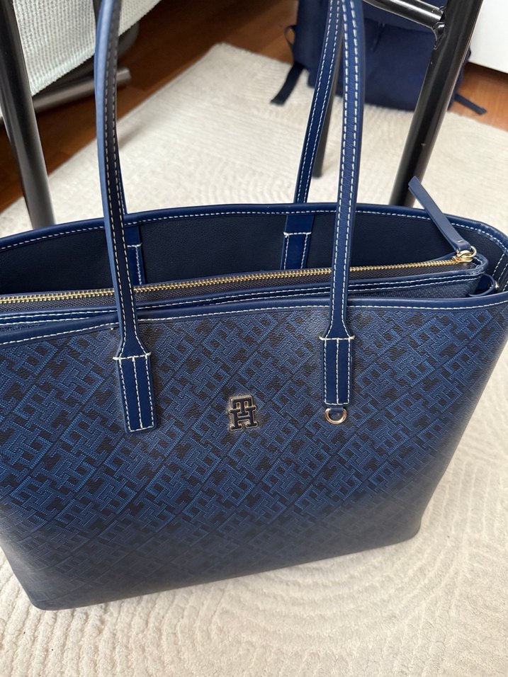 Tommy Hilfiger Lacivert Kadın Tote Çanta - Görsel 2