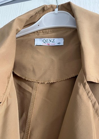 Bej Kadın Midi Trençkot Kemerli - Görsel 3