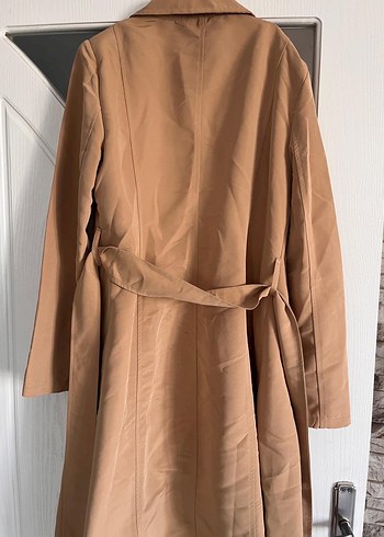 Bej Kadın Midi Trençkot Kemerli - Görsel 2