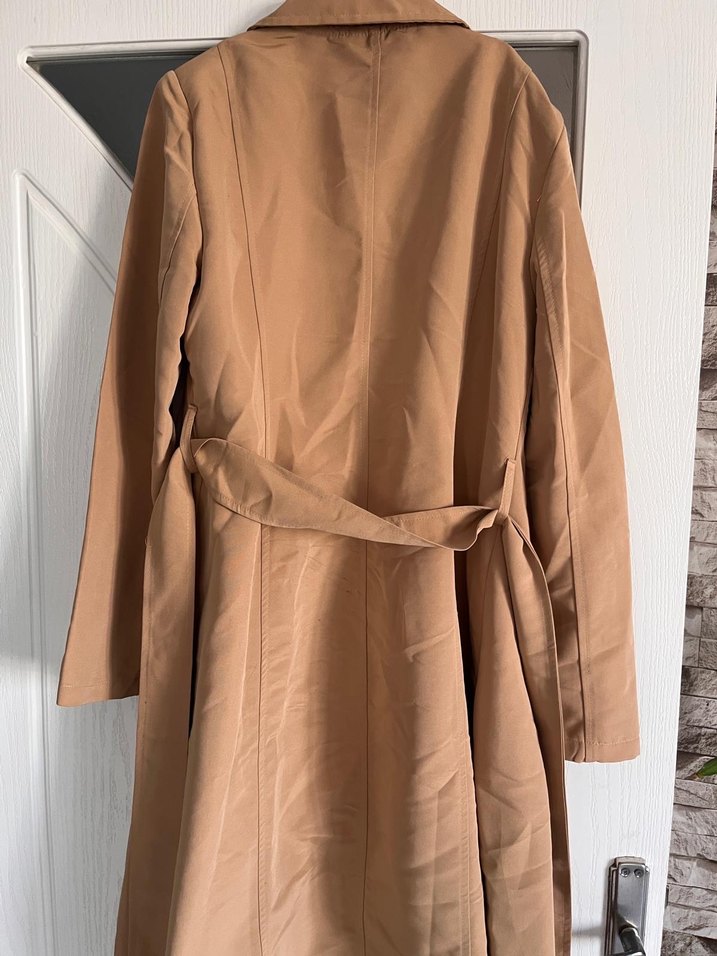Bej Kadın Midi Trençkot Kemerli - Görsel 2