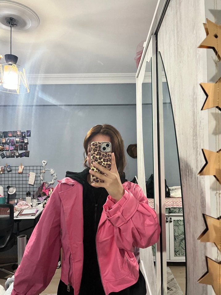 Kısa deri ceket - Görsel 2